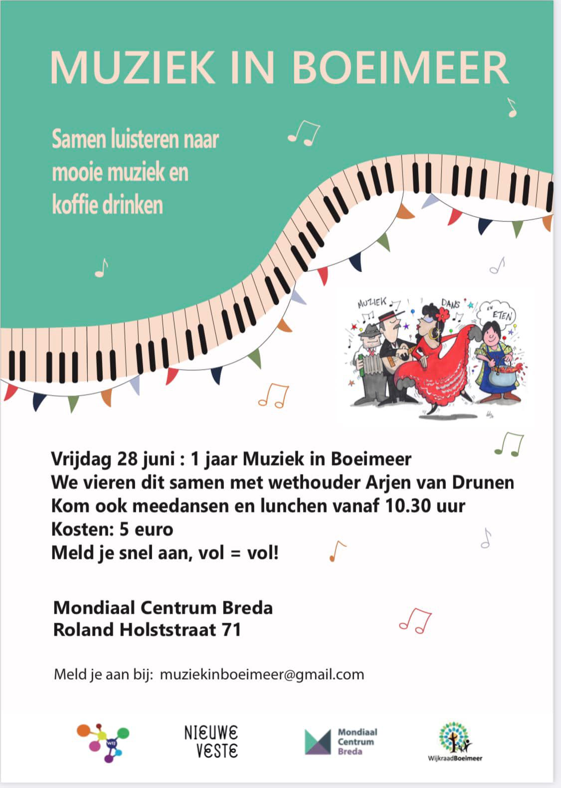 Flyer Muziek in Boeimeer